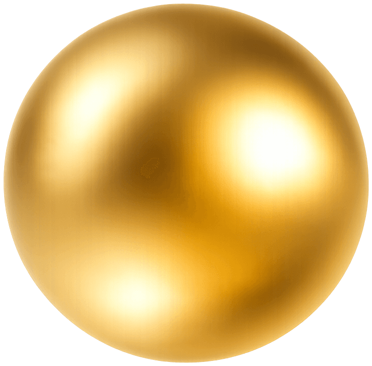 Floating Gold Ball Left